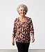 dames blouson shirt 7/8 mouw autumn leaves print