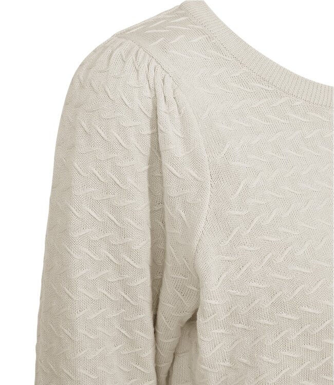 dames pullover met structuur beige "Dodo" FreeQuent