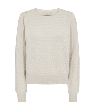 FreeQuent dames pullover met structuur beige "Dodo" FreeQuent