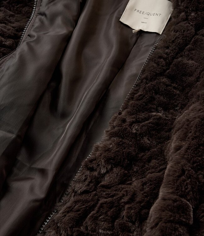 faux- fur jacket (jas) "Foby" bruin FreeQuent
