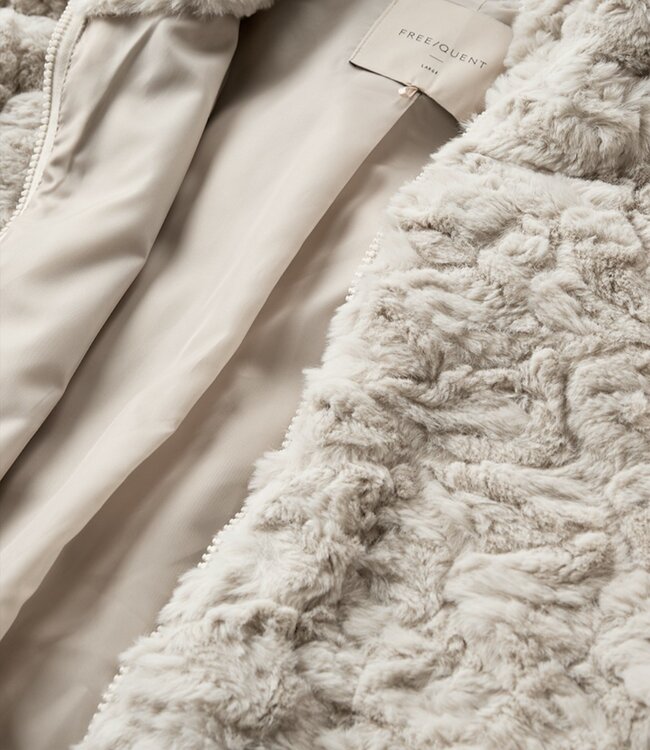 faux- fur jacket (jas) "Foby" beige FreeQuent