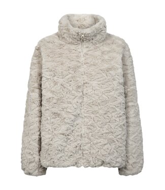 FreeQuent faux- fur jacket (jas) "Foby" beige FreeQuent