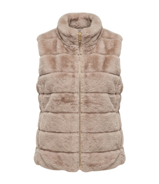 BLAUW bontje (teddy) bodywarmer taupe