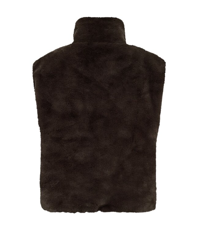 zachte dames bodywarmer / gilet " FONY " bruin Freequent