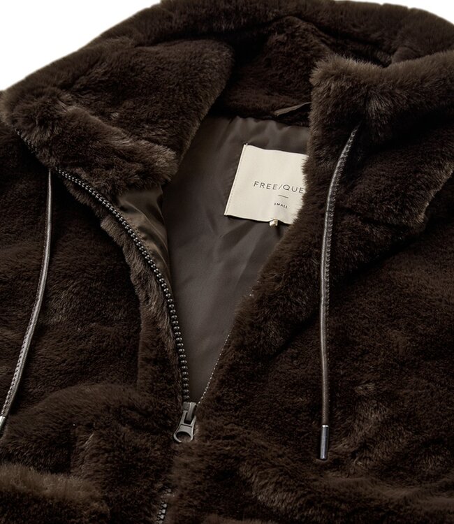 zachte dames bodywarmer / gilet "FONY" bruin
