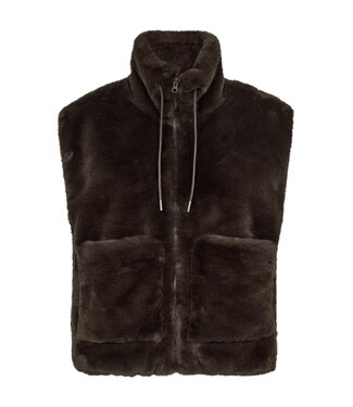 FreeQuent zachte dames bodywarmer / gilet " FONY " bruin Freequent