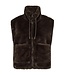 zachte dames bodywarmer / gilet "FONY" bruin