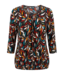 dames blouson shirt 3/4 mouw autumn- leaves multicolor