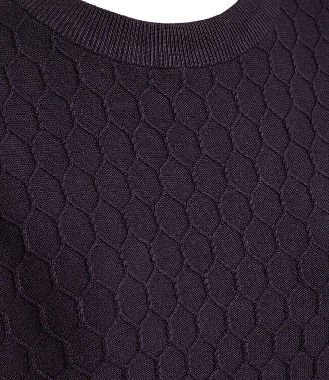 dames pullover honingraat- structuur "Dodo" paars FreeQuent