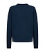 dames pullover honingraat- structuur "Dodo" blauw FreeQuent