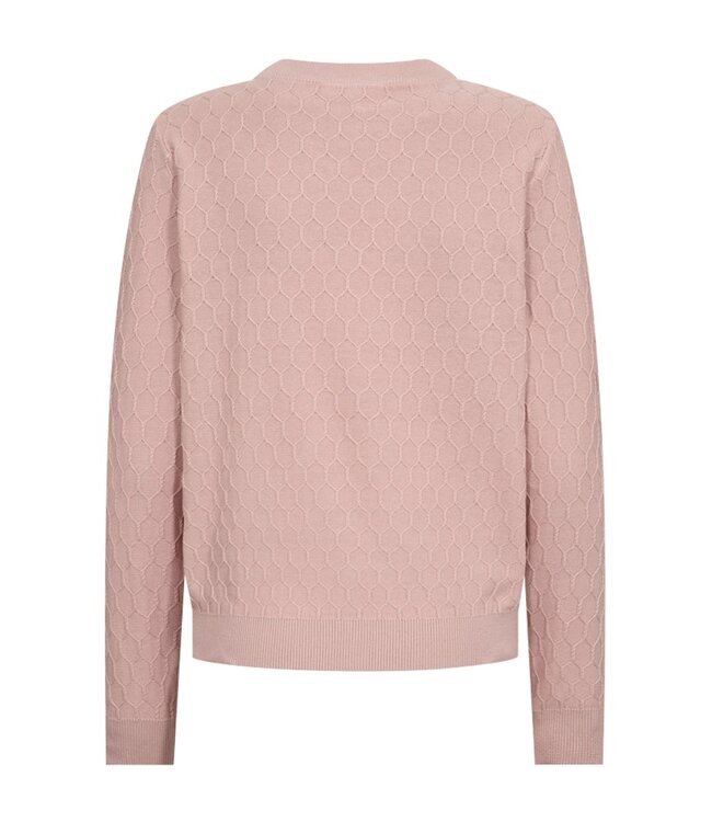 dames pullover honingraat- structuur "Dodo" oudroze FreeQuent
