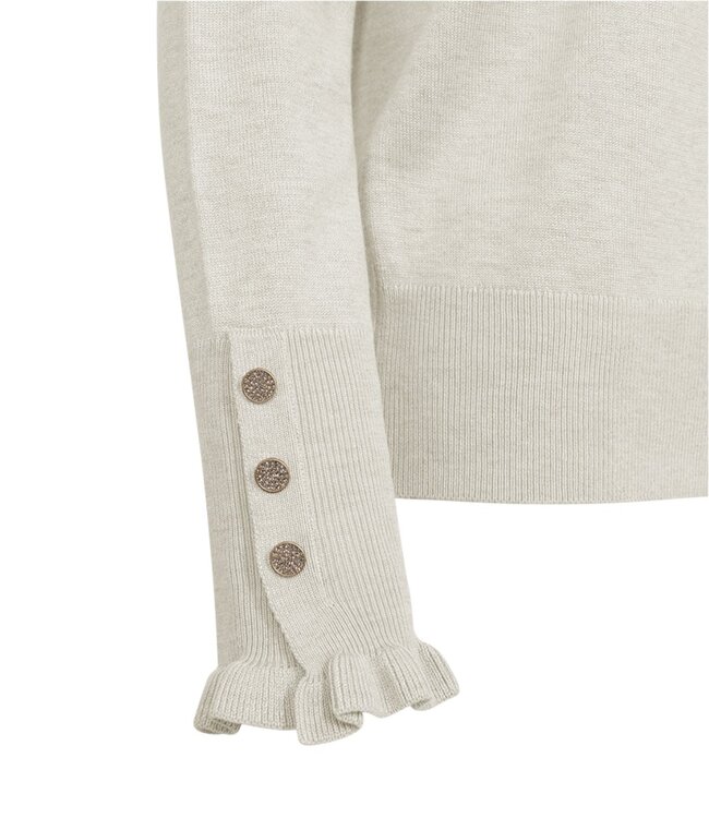 dames pullover roesel- boordje "Katie" beige FreeQuent