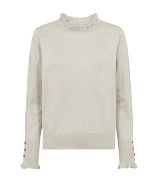 FreeQuent dames pullover roesel- boordje "Katie" beige FreeQuent