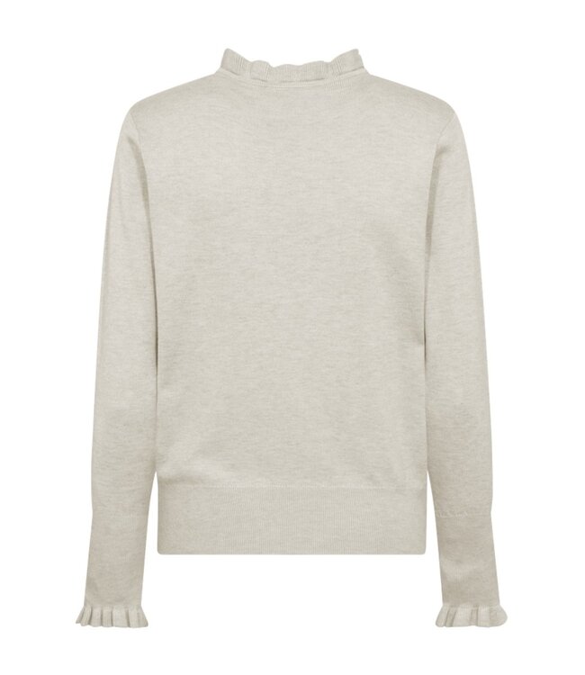 dames pullover roesel- boordje "Katie" beige FreeQuent