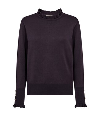 FreeQuent dames pullover roesel- boordje "Katie" paars FreeQuent