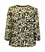 dames blouson shirt met bolletjesprint groen