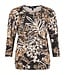 dames blouson shirt botanische print bruin Sunday
