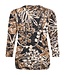 dames blouson shirt botanische print bruin Sunday