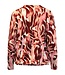 dames blouson shirt met fantasyprint bordeaux- roze L/M Signature