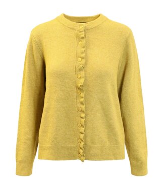 Signature chique dames vest met roesel accenten mosterd- geel Signature