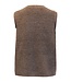 dames gilet met glitters en strik bruin Signature