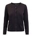 chique dames vest met gewerkte boord en knopen marine Brandtex