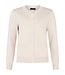 chique dames vest met gewerkte boord en knopen beige Brandtex