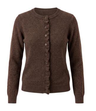 Signature chique dames vest met roesel accenten bruin Signature