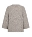 dames trui "Grslulu" met 7/8 mouwlengte effen taupe FreeQuent