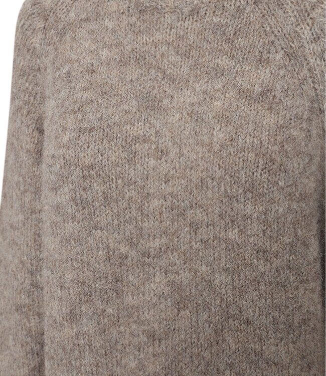 dames trui "Grslulu" met 7/8 mouwlengte effen taupe FreeQuent