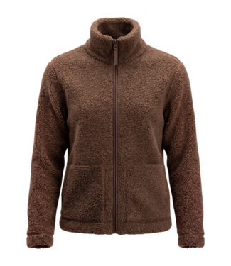 M.X.O. Teddy vest dames met ritssluiting bruin M.X.O.