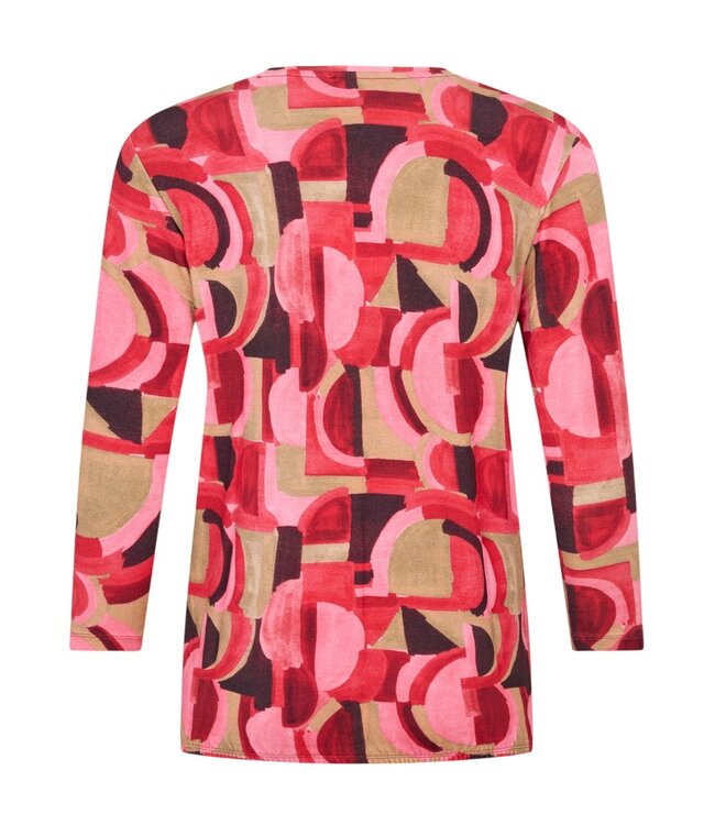 dames blouson shirt esscher rood- roze Sunday