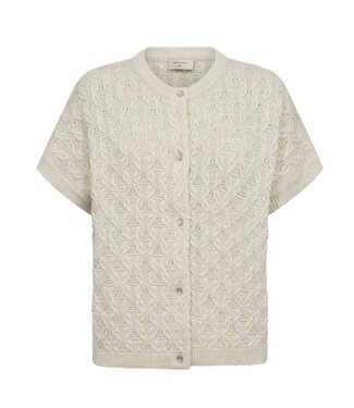 FreeQuent katoenen dames gilet met parel knopen "Cathy" moonbeam- beige FreeQuent