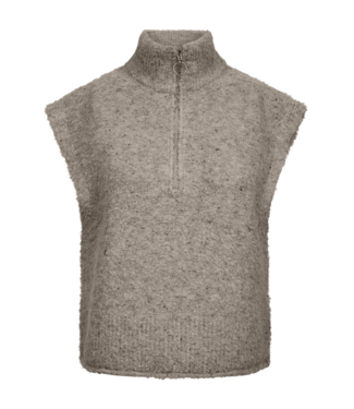 FreeQuent gilet dames met rits "Nemes" taupe FreeQuent