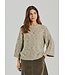 wollen dames trui opengewerkt "Estweed pullover" taupe FreeQuent