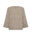 wollen dames trui opengewerkt "Estweed pullover" taupe FreeQuent
