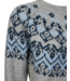 warme dames trui met noorse print "Merla" grijs- blauw FreeQUent