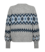 warm dames vest met noorse print "Merla" grijs- blauw FreeQUent