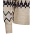 warm dames vest met noorse print "Merla" beige- paars FreeQUent