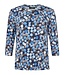 dames blouson shirt met bolletjes- print blauw Signature