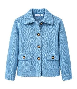 M.X.O. sportief dames jasje "Bubbly" met visgraat jeans- blauw M.X.O.