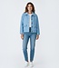 sportief dames jasje "Bubbly" met visgraat jeans- blauw M.X.O.