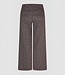 flared stretch broek "Mila" wide-flex visgraat-print bordeaux Anna Montana