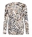 dames blouson shirt mandala beige- zwart Sunday (lange mouw)