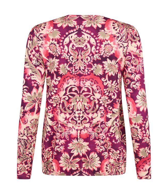 dames blouson shirt mandala fuchsia- roze (lange mouw)