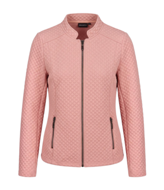 Brandtex. chique dames jasje met structuur en ritssluiting oudroze Brandtex