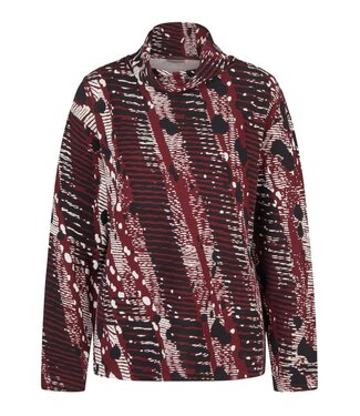 Barbara Lebek dames sweat- shirt met print snake bordeaux (L/M) - Barbara Lebek