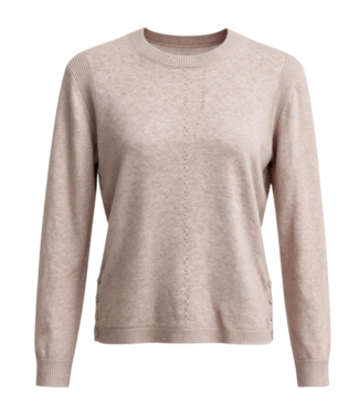 Marinello Warme dames trui met knopen taupe Marinello