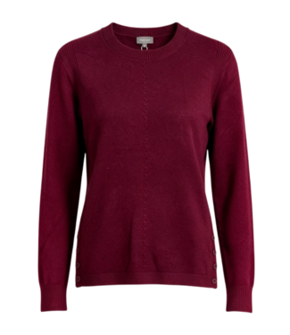Marinello Warme dames trui met knopen bordeaux- rood Marinello