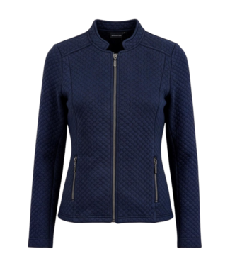 Brandtex. chique dames jasje met structuur en ritssluiting marine Brandtex
